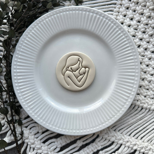 Mum Holding Child - Imprint Stamp