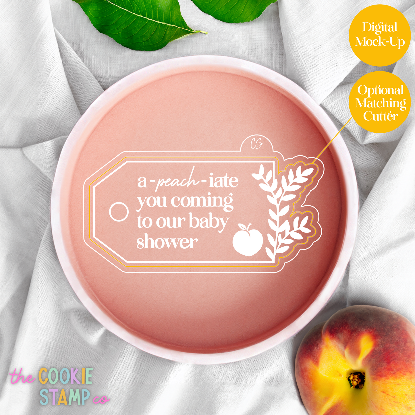 A-peach-iate You Coming To Our Baby Shower