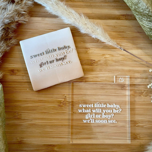 Sweet Little Baby What Will You Be?