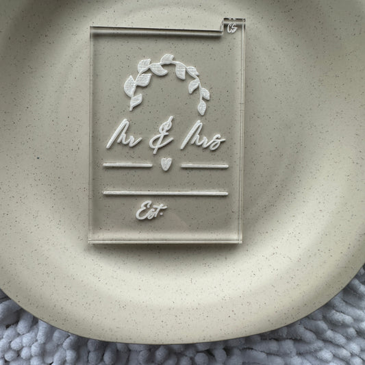 Mr & Mrs. Est. Blank Embosser