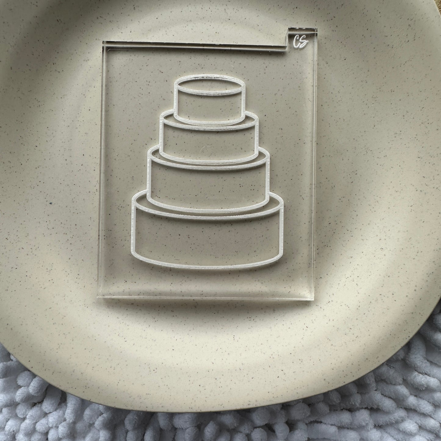 Four Tiered Plain Cake