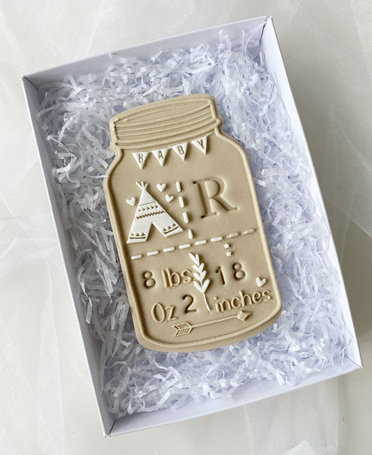 Mason Jar Baby Announcement