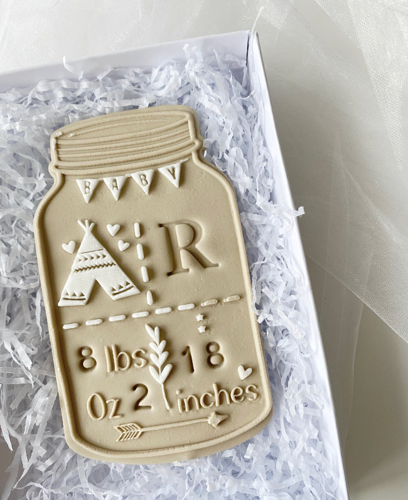 Mason Jar Baby Announcement