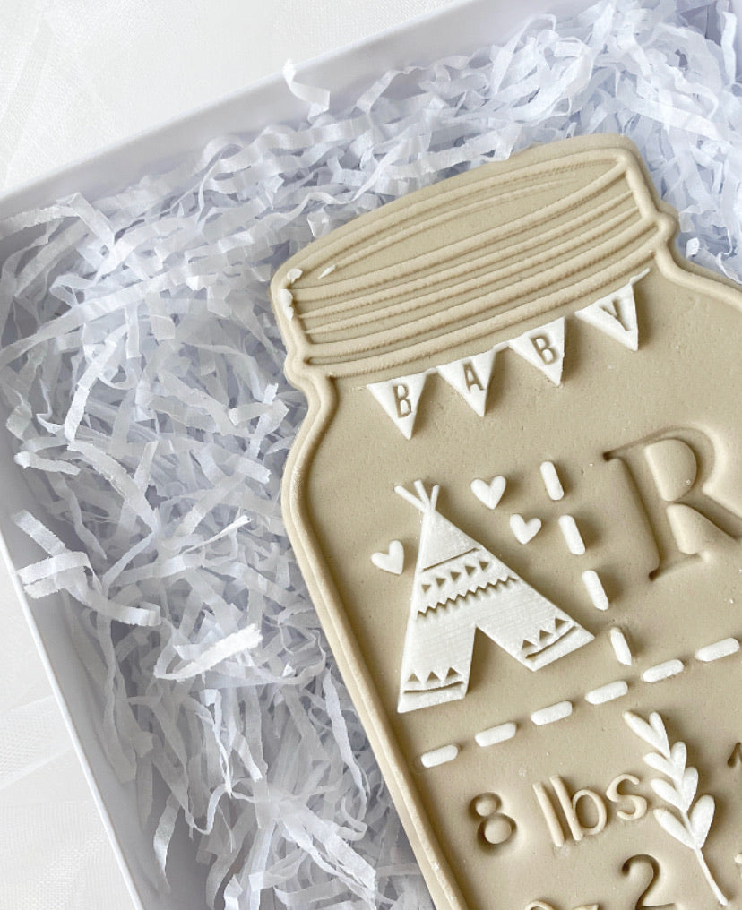 Mason Jar Baby Announcement