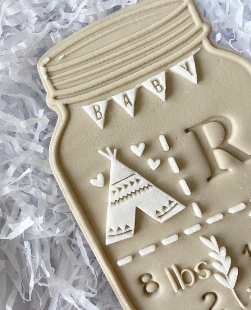 Mason Jar Baby Announcement