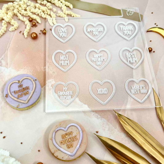 Mother's Day Love Hearts - Multi Embosser
