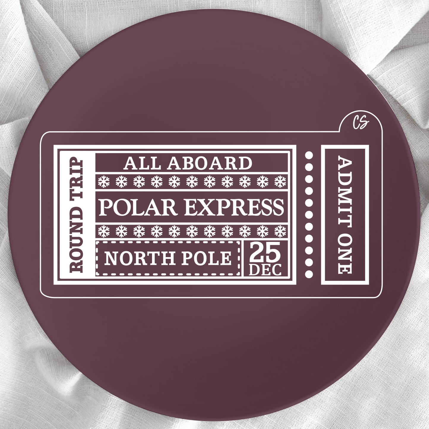 Polar Express Train Ticket - Embosser