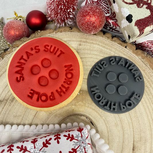 Santa's Suit Button - Imprint Stamp