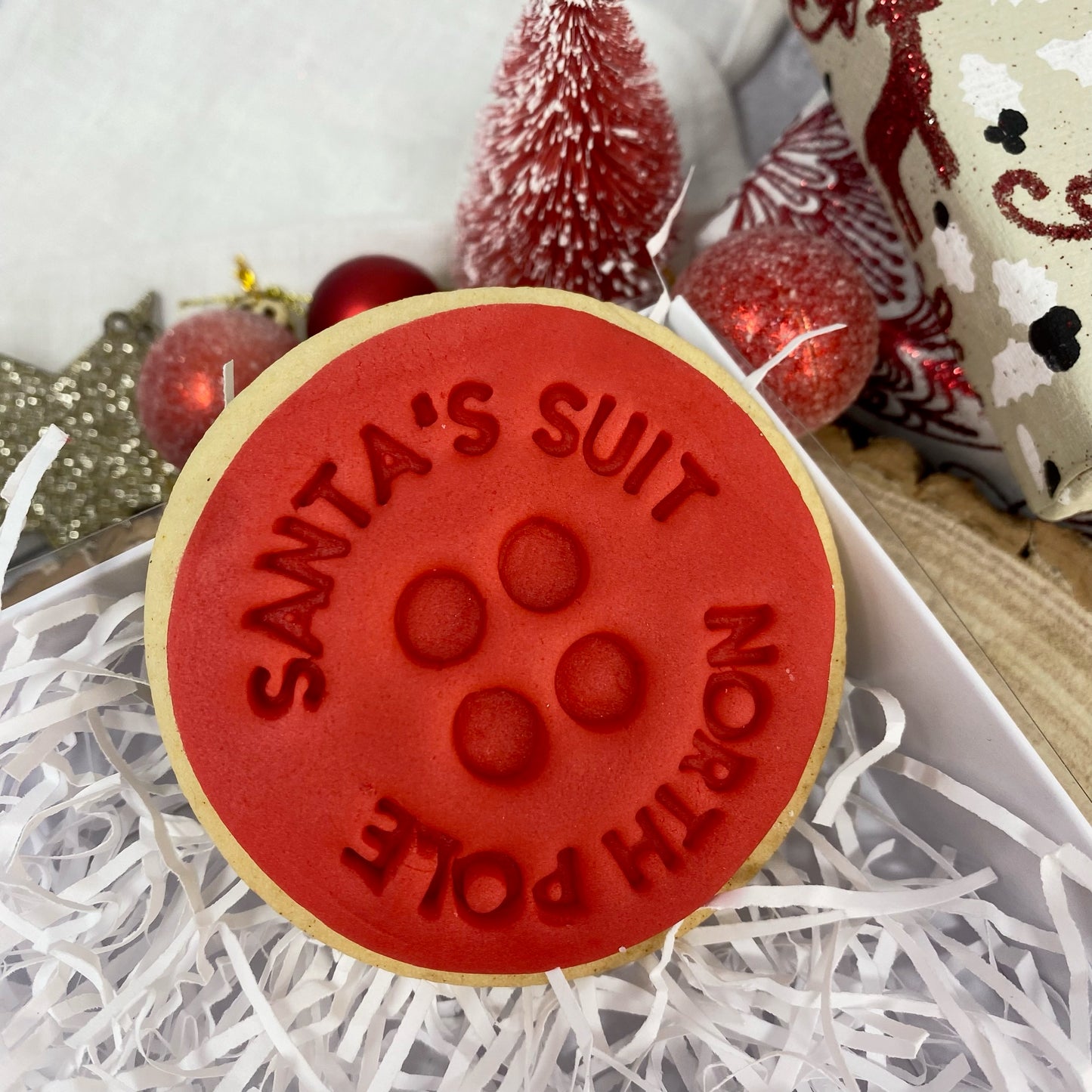 Santa's Suit Button - Imprint Stamp