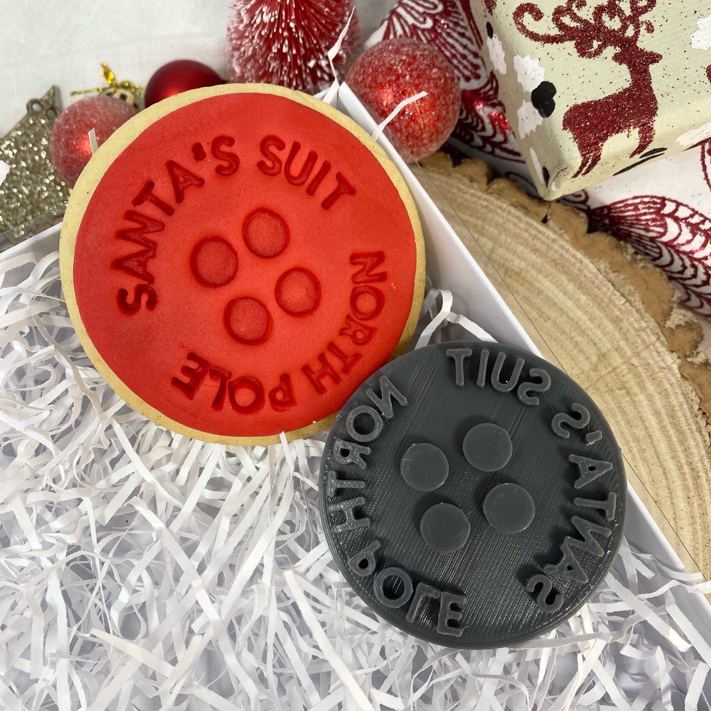 Santa's Suit Button - Imprint Stamp